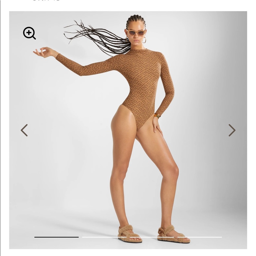 Fendi x skims tan bodysuit